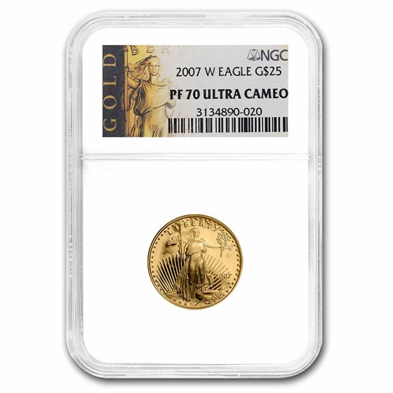 2007-W 1/2 oz Proof Gold American Eagle PF-70 NGC 2007-W 1/2 oz Proof Gold American Eagle PF-70 NGC